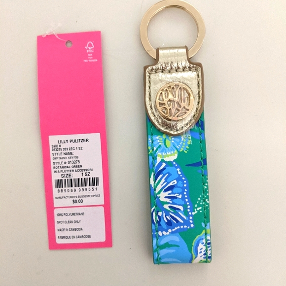 Lilly Pulitzer Accessories - NWT! Lilly Pulitzer Tassel Key Fob Botanical Green In A Flutter Accessory